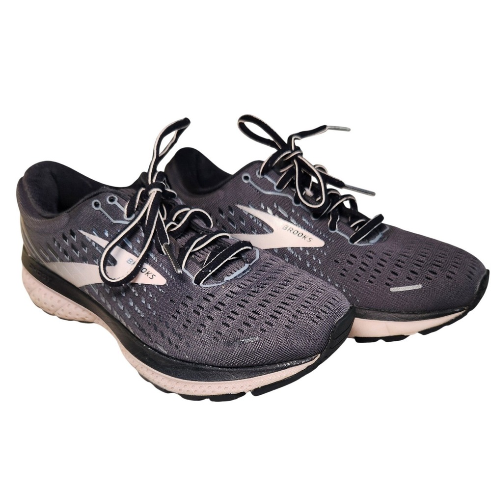 BROOKS Ghost 13 Running Shoes  Womens 7.5 D Wide Gray Sneakers 1203381D062